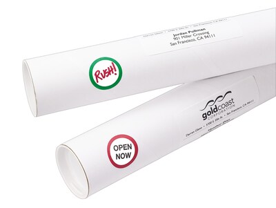 Avery Easy Peel Laser/Inkjet Color-Coding Labels, 4" x 6" Sheets, 1-1/4" Dia, Assorted Colors, 400 Labels/Pack (5407)