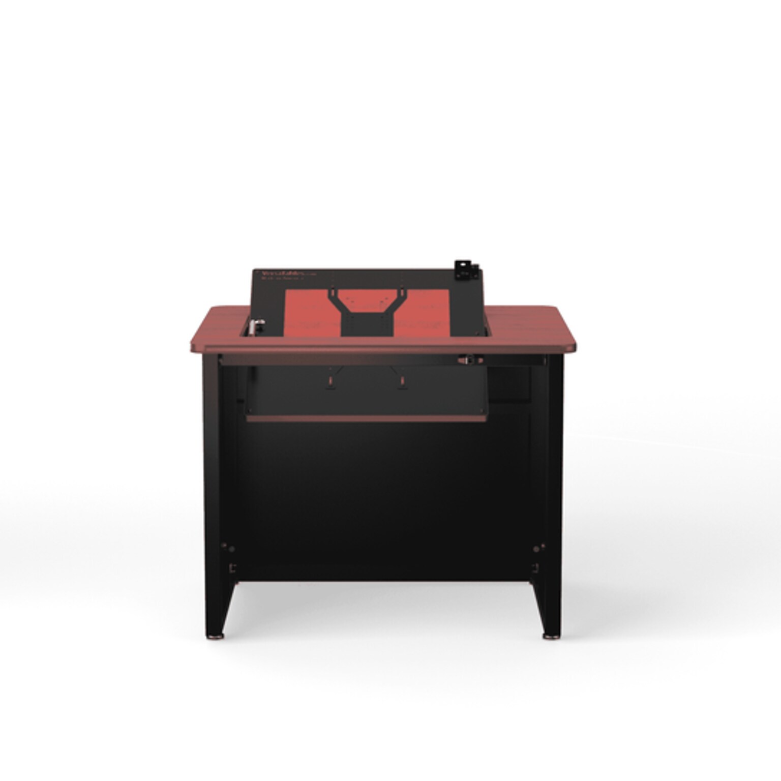 VersaDesk Enclosed Revolution 36W Computer Desk, Cherry/Black (RSD3630-BC)