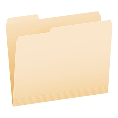 Pendaflex Essentials File Folders, 1/3-Cut Tab, Letter Size, Manila, 100/Box (752 1/3)