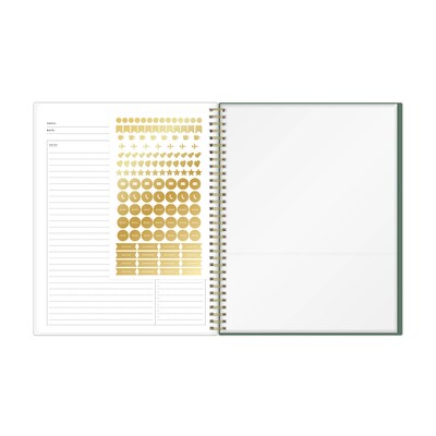 Blue Sky Bespoke Letterpress 8.5" x 11" Undated Personal Organizer, Plastic Cover, Strawberry & Bee (159139)