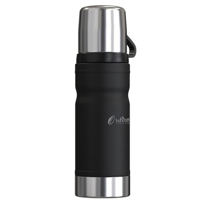 Outdoors Professional Stainless Steel Vacuum Insulated Termo Go Water Bottle, 25.3 oz., Black (OUTD9