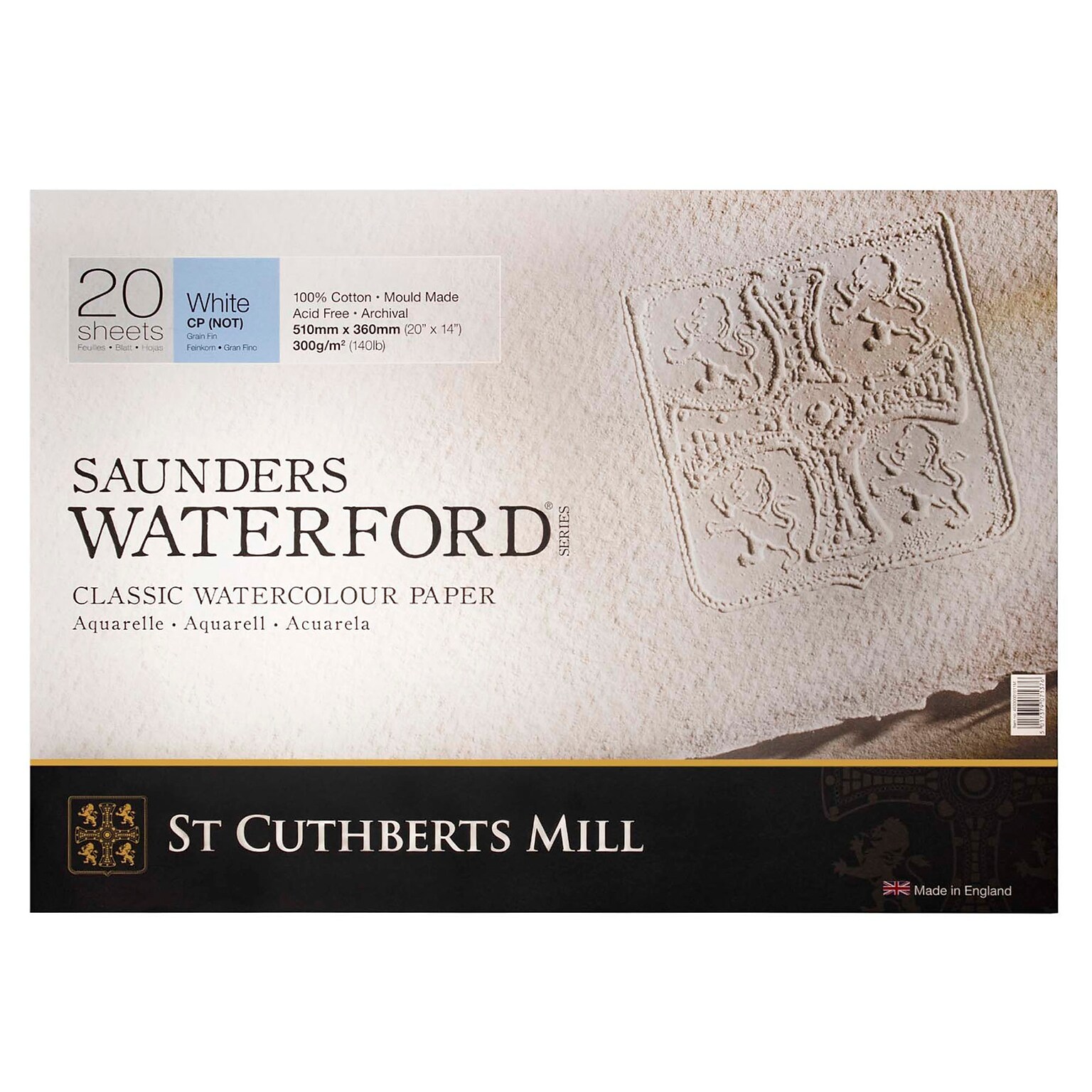 St Cuthberts Mill Saunders Waterford 20 x 14 Watercolor Sketch Pad, 20 Sheets/Pad (STCT46330001011M)