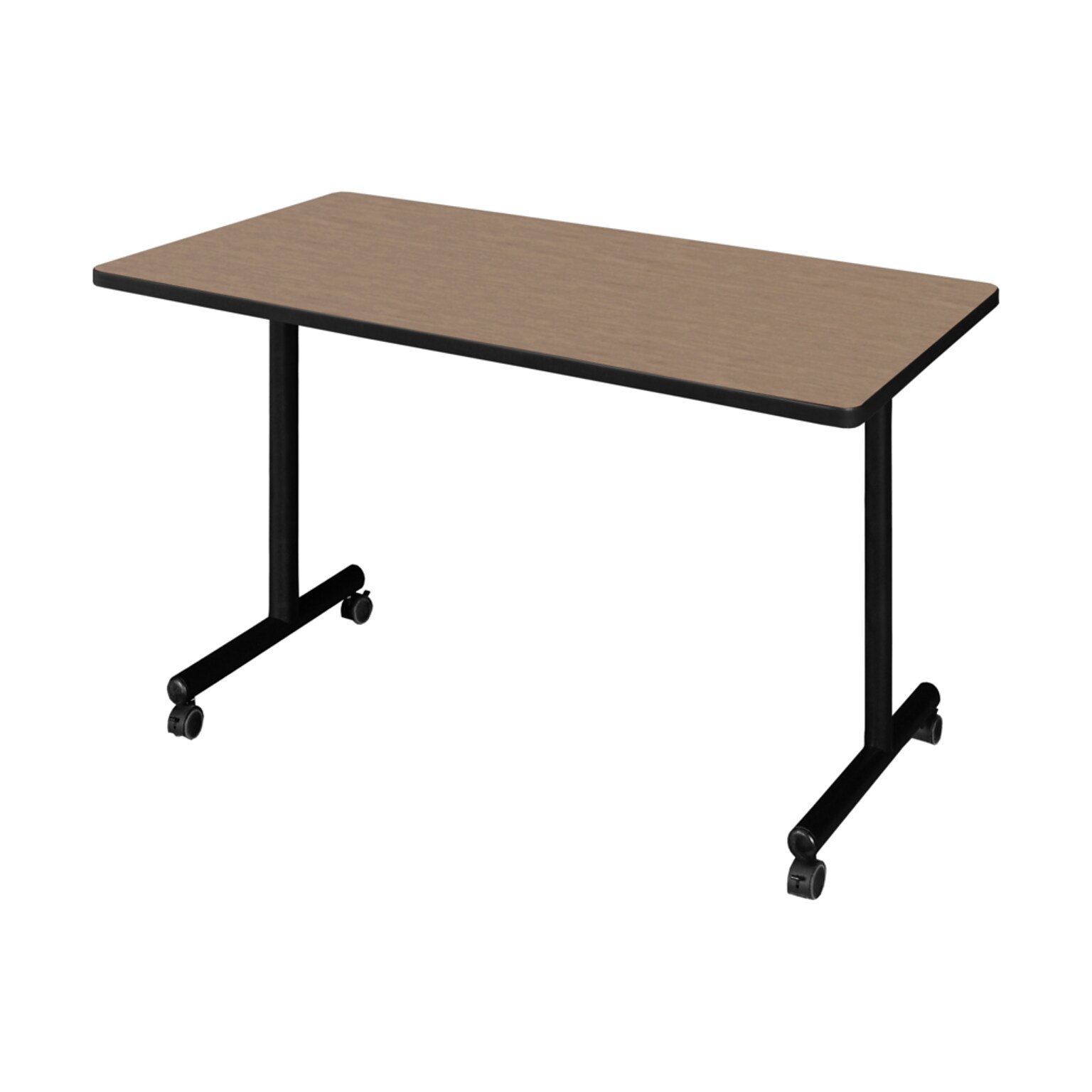 Regency Kobe Mobile T-Base Training Seminar Table, 42 x 24, Noble Oak (MKTRCC4224NO)