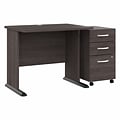 Bush Business Furniture Studio A 36W Small Computer Desk with 3-Drawer Mobile File Cabinet, Storm G