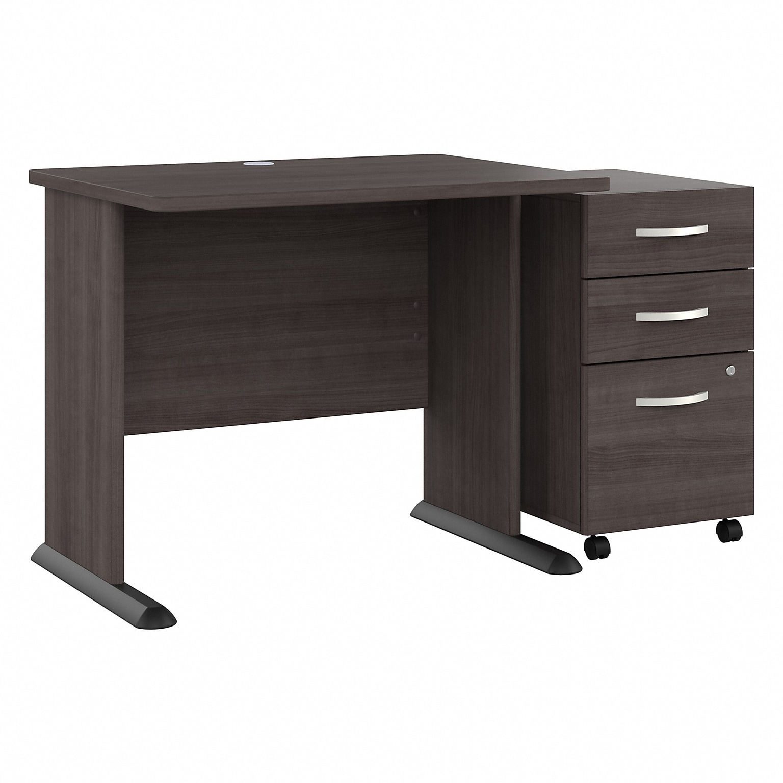 Bush Business Furniture Studio A 36W Small Computer Desk with 3-Drawer Mobile File Cabinet, Storm Gray (STA005SGSU)