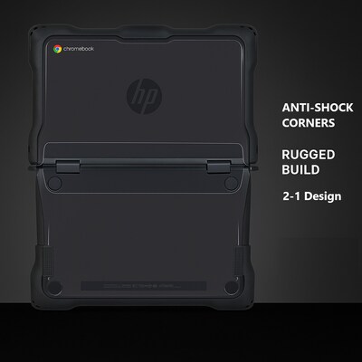 SaharaCase Venture Series Case for HP Fortis x360 11 Chromebook (2in1) G3,G4,G5 EE, Shock-Absorbing, Clear/Black