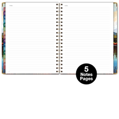 2027 Excello Brands 9" x 11" Weekly & Monthly Standard Planner, Paperboard Cover, Lake View (FSHN-CY27-8511-82)