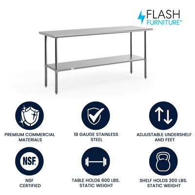 Flash Furniture Prep Table, 72W x 30D (NHWT3072)