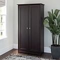 Bush Furniture Cabot 61H Tall Storage Cabinet with Doors, Espresso Oak (WC31899)