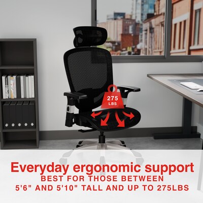 Quill Brand® Hyken Mesh Task Chair, Black (23481-CC)