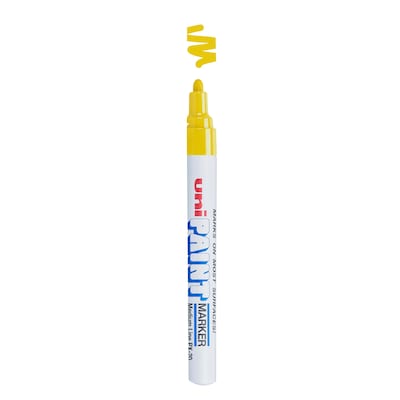 uni PAINT PX-20 Oil-Based Marker, Medium Tip, Yellow (63605)