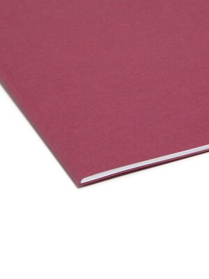 Smead File Folders, 1/3-Cut Tab, Letter Size, Maroon, 100/Box (13093)