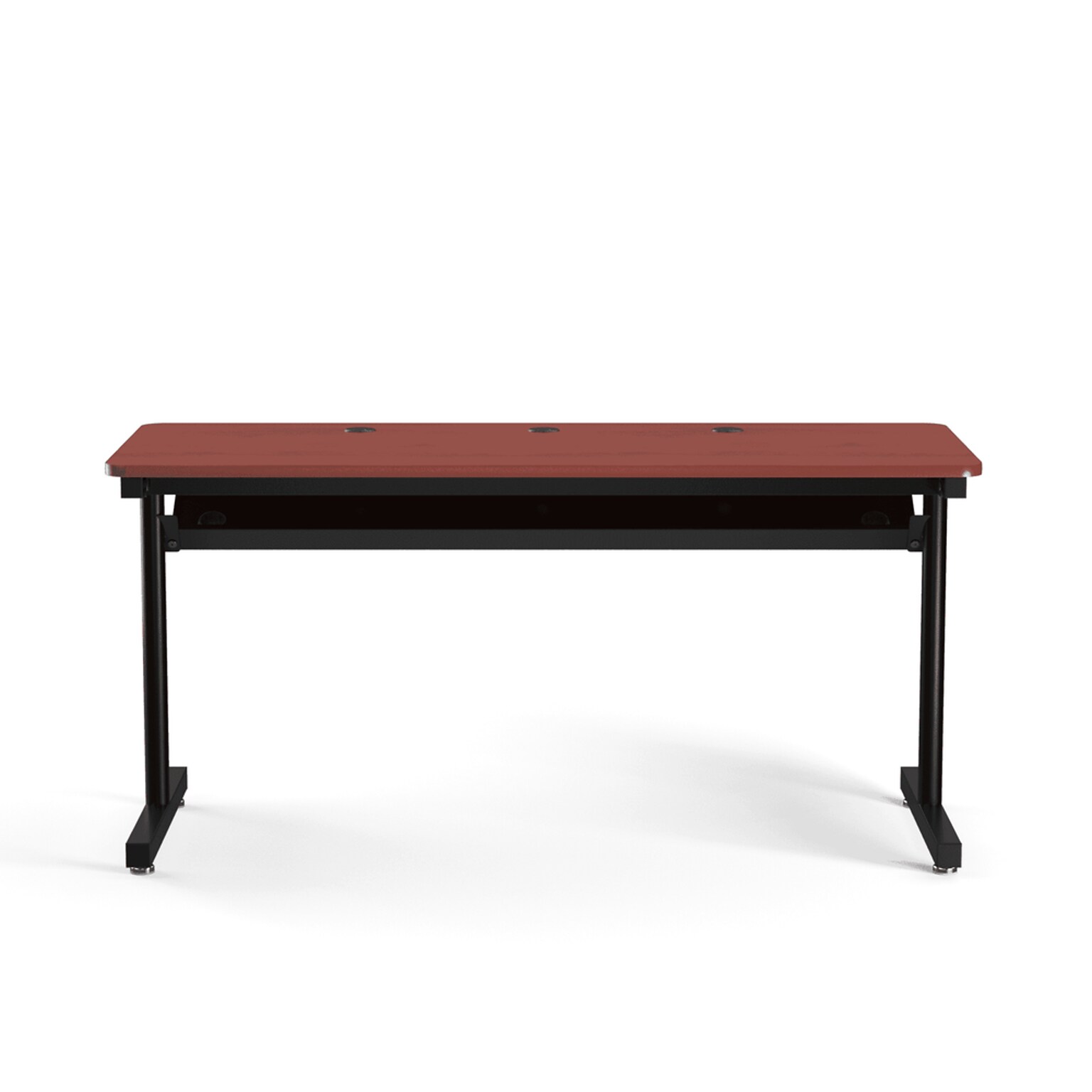 VersaDesk 60W Basic Computer Table, Cherry/Black (BCT6030-BC)