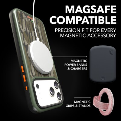 cellhelmet Fortitude MagSafe Phone Case for Apple iPhone 17 Pro Max, Mossy Oak Bottomlands (CF-123-MO)