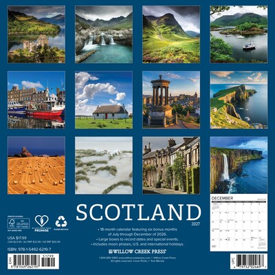 2027 Willow Creek Multi 12 x 12 Monthly Wall Calendar, Assorted Colors (62197)