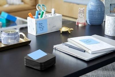 Post-it Pop-up Wave Design Dispenser for 3" x 3" Notes, Black (WAVE-330-BKVP)