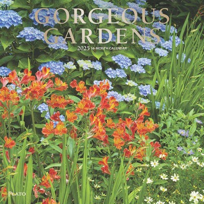 2025 Plato Gorgeous Gardens 12 x 12 Monthly  Wall Calendar (9781975478803)