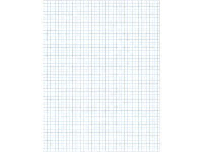 Roaring Spring Paper Products Graph Pad, 8.5 x 11, Graph-Ruled, White, 50 Sheets/Pad, 72 Pads/Cart