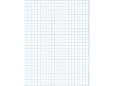 Roaring Spring Paper Products Graph Pad, 8.5 x 11, Graph-Ruled, White, 50 Sheets/Pad, 72 Pads/Cart