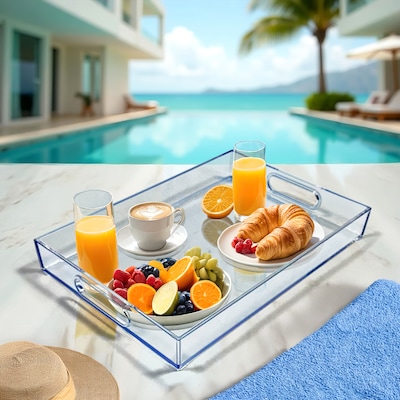 Azar Serving Tray, Acrylic, Clear (556260)