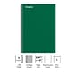 Staples Premium 3-Subject Notebook, 5.88 x 9.5, College Ruled, 138 Sheets, Green (TR58354)