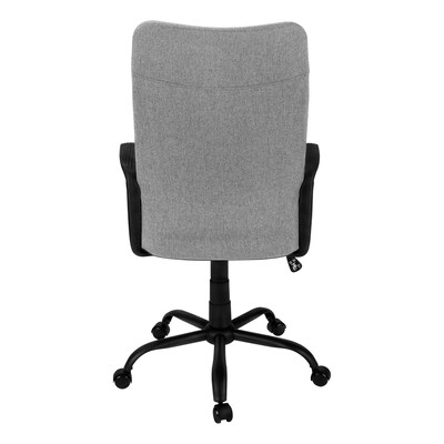 Monarch Specialties Inc. Ergonomic Nylon Swivel Computer and Desk Chair, Dark Gray (I 7325)