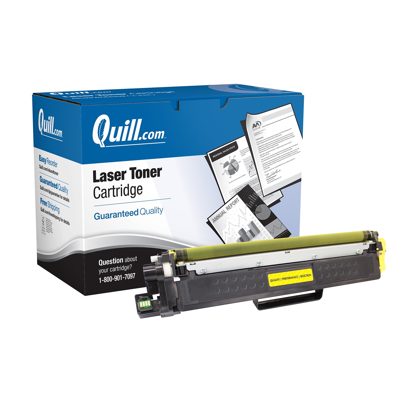 Quill Brand® Remanufactured Yellow High Yield Toner Cartridge Replacement for Brother TN227 (TN227Y) (Lifetime Warranty)