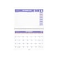 2023-2024 AT-A-GLANCE 11 x 8.13  Monthly Desk or Wall Calendar, White/Purple/Red (SK16-16-24)