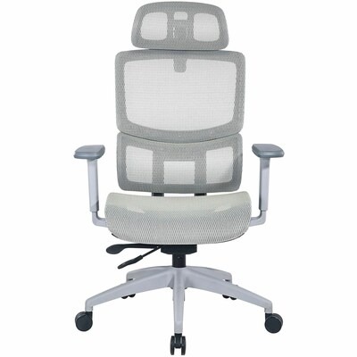 Lorell Ripley Ergonomic Mesh Swivel Executive Chair, Gray (LLR63201)