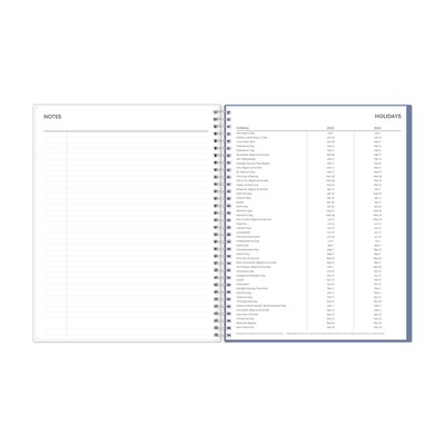 2025-2026 Blue Sky Tanya Blue 8.5" x 11" Academic Year Daily Planner, Plastic Cover, Multicolored (156259)