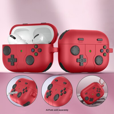 SaharaCase Inspire Series Silicone Case with Premium Clip for Airpods Pro 3, Shock Absorbing, Viper Red (HP00229)