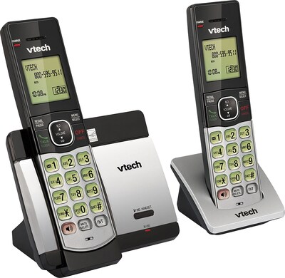 VTech CD5119-2/C86719 2-Handset Cordless Telephone, Silver/Black (CS5119-2)