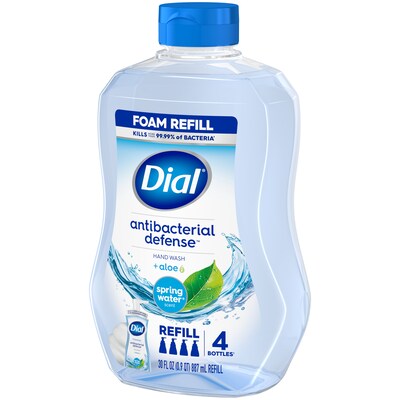Dial Antibacterial Defense Foaming Hand Soap Refill, Spring Water Scent, 30 Fl. Oz. (17000350875)