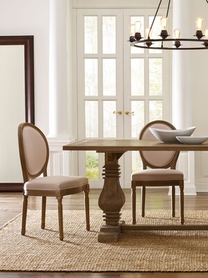 Finch Elmhurst Round Back Dining Chair, Cream, 2/Set (CHR10072A)