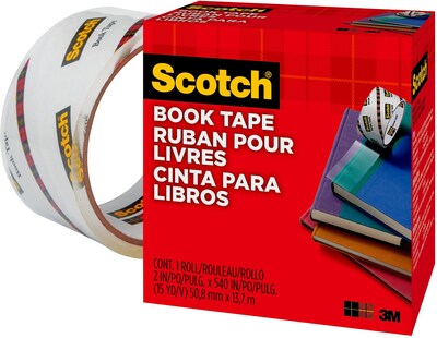 Scotch Book Transparent Tape, 2" x 15 yds. (845-200)