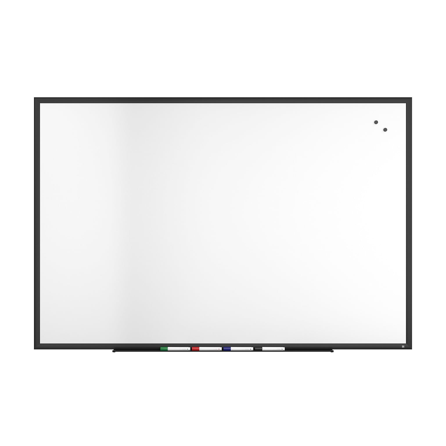 TRU RED™ Magnetic Porcelain Dry Erase Board, Black Frame, 6 x 4 (TR61190)