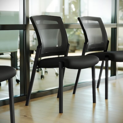 Flash Furniture Hercules Commercial Armless Stackable Side Chair, Black (HL0010W1BK)