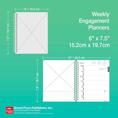 2026 BrownTrout NASA Explore the Universe 6.5" x 7.75" Weekly Planner (9798330704750)
