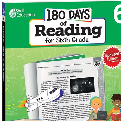 Shell Education 180 Days of Reading 2nd Edition, Grade 6 (SEP135048)