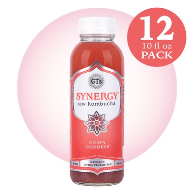 GTs Synergy Kombucha Organic Guava Goddess, 10 oz., 12/Pack (307-00437)