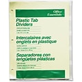 Office Essentials Insertable Paper Dividers, 5 Tabs, Clear (11466)