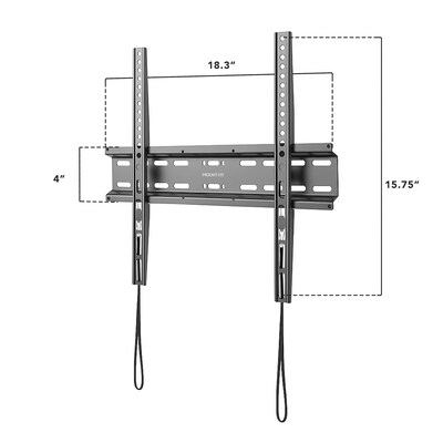 Mount-It! Fixed Wall TV Mount for LCD (Low Profile Slim), Lockable, Screen Size: 32"-55", 77 lbs. Max. (MI-3050)