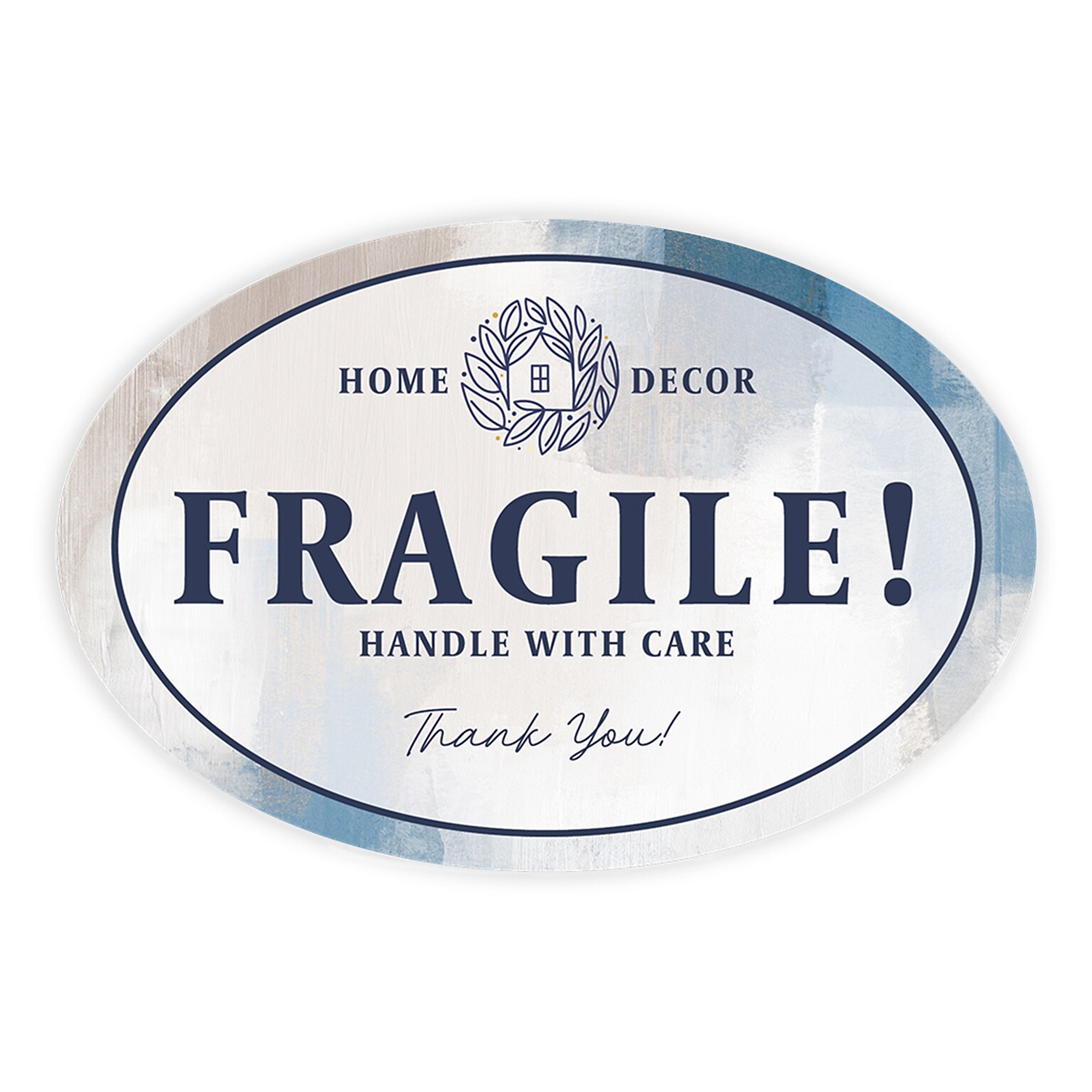 Custom Print Label, 4 x 6 Oval, 1-Sided Full Color, 250 Labels/Roll