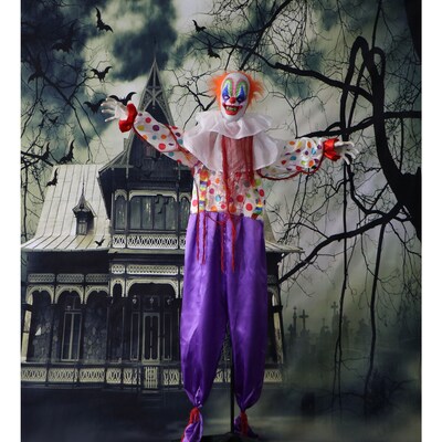 Haunted Hill Farm Life-Size Animatronic Talking Clown (HHCLOWN-1FLA)