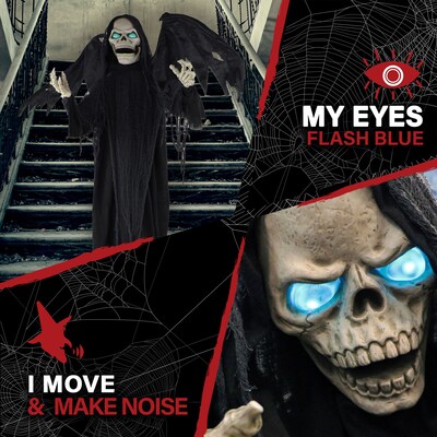 Haunted Hill Farm Life-Size Animatronic Winged Reaper (HHWINGSKEL1FLSA)