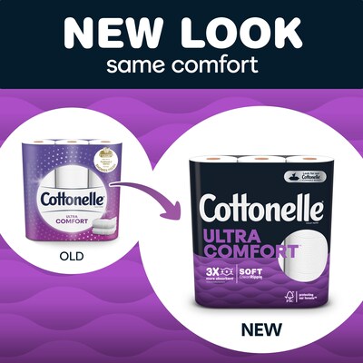 Cottonelle Ultra ComfortCare 2-Ply Standard Toilet Paper, White, 268 Sheets/Roll, 6 Mega Rolls/Pack (48611)