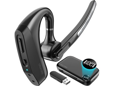 Delton K130 Wireless Noise Canceling Bluetooth Computer Earbud Headset, MS Teams, Black (DBHK130)