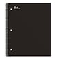 Quill Brand® Premium 5-Subject Notebook, 8.5" x 11", College Ruled, 200 Sheets, Black (TR58317)