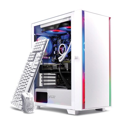 Skytech Shiva 2.5 Gaming Desktop, Intel i7-12700F, 32GB RAM, 1TB NVMe SSD, NVIDIA GeForce RTX 4060, White