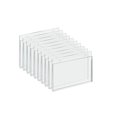 Azar Sign Holder, 5" x 3.5", Horizontal, Clear Acrylic, 10/Pack (162725)